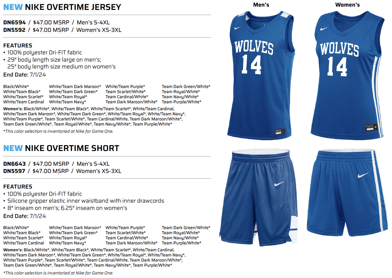 Nike Basketball Uniforms