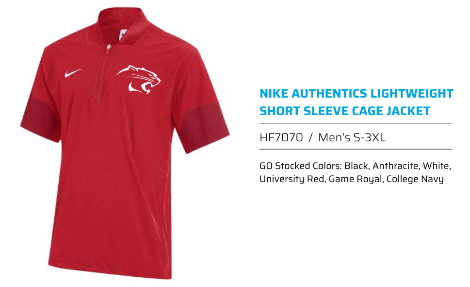 NIKE AUTHENTICS LIGHTWEIGHT  SHORT SLEEVE CAGE JACKET 